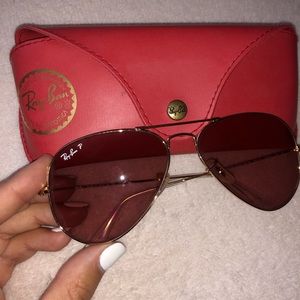 light pink rayban aviator sunglasses